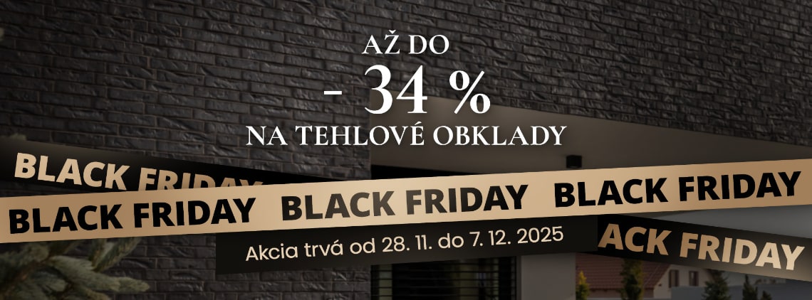 AŽ DO - 34 % NA TEHLOVÉ OBKLADY | BLACK FRIDAY | Akcia trvá od 28. 1l. do 7. 12. 2025 | Rustique.sk